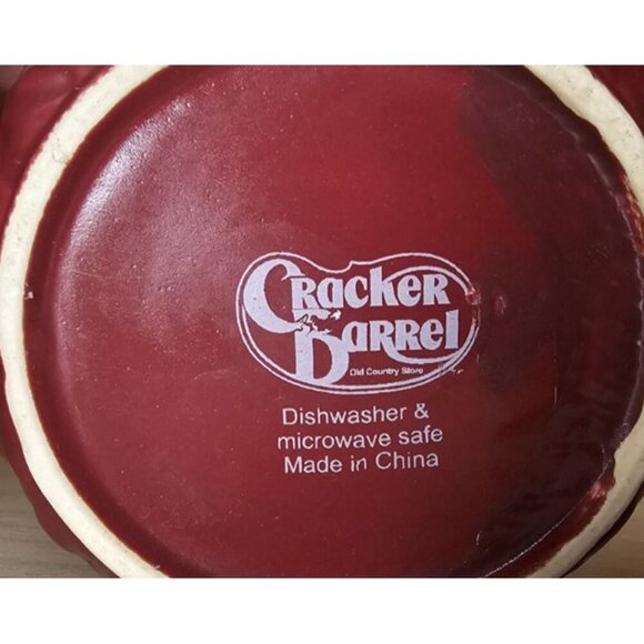 Cracker Barrel Grandma Embossed Coffee Tea Mug Cup 16 Oz Large Tan & Red - Picture 2 of 12